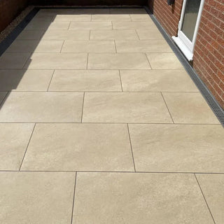 Hammer Beige Porcelain Paving Tiles 900x600x20 £20.89/m2