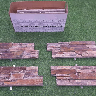 Multicolour Slate Stone Cladding Z Tiles Clad Panels Cement Backing £67.28/m2