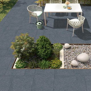 Dark Grey Porcelain Paving Slabs Belgium Stone Effect 900x600x20mm £22.19/m2