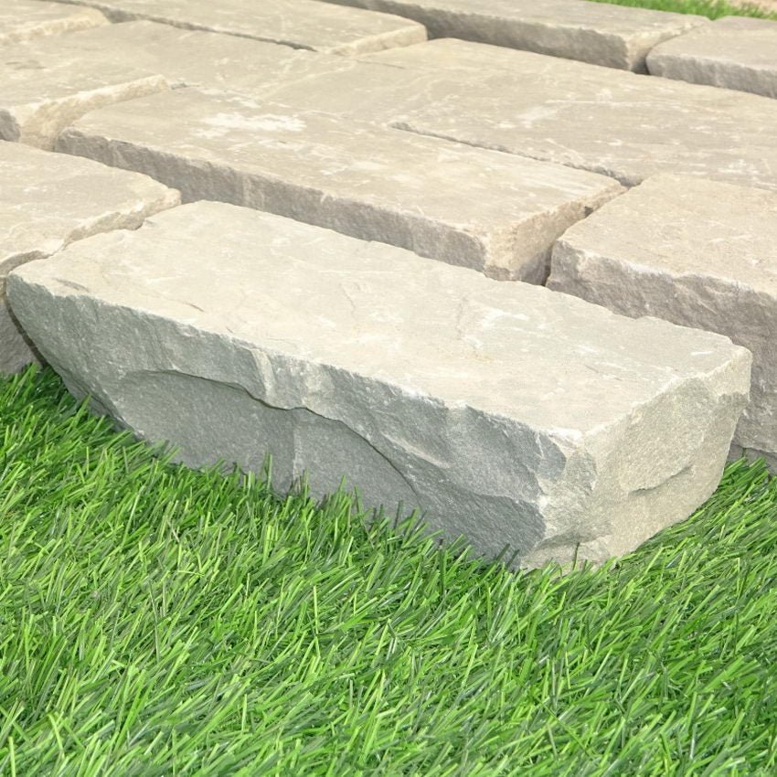Kandla Grey Indian Sandstone Setts & Cobbles 200 x 100 x 50mm, £46.19/m2