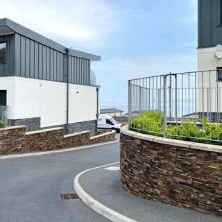 Exterior Stone Cladding Multicolour Slate Z Tiles Clad Panels 550 x 200, £49.99/m2