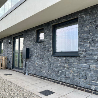 Exterior Stone Cladding Black Slate Z Tiles Clad Panels 550 x 200, £63.99/m2
