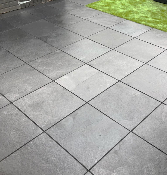 Midnight Limestone Paving Slabs 600 x 600 Stone Paving Direct