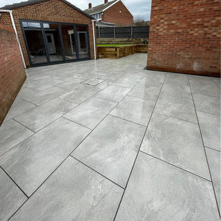 Earthcore Esprit Grey Porcelain Paving Slabs 900x600 £22.99/m2