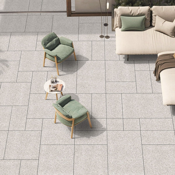Silver Grey Porcelain Paving Slabs 900x600 Stone Paving Direct
