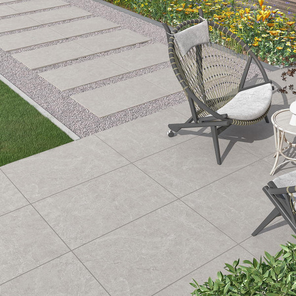 Station Grey Porcelain Paving Slabs 900 x 600 Stone Paving Direct