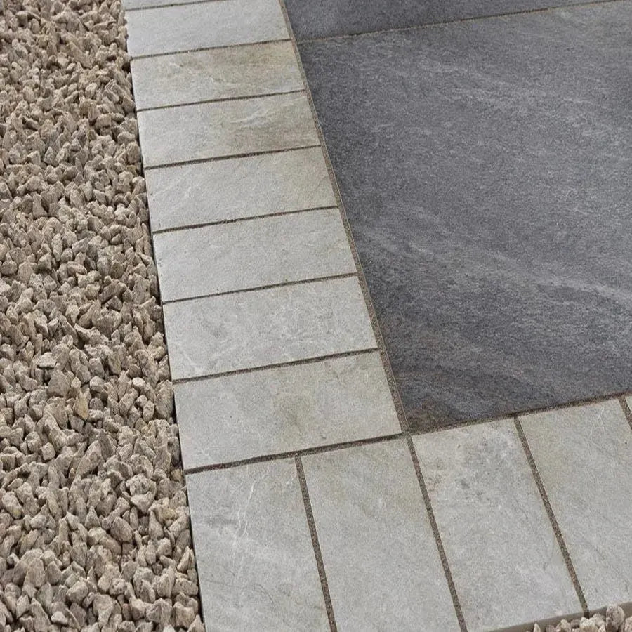 Border Slabs Kandla Grey Porcelain Border Edging Setts 200 x 100 | Stone Paving Direct