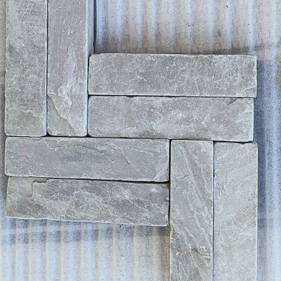 Kandla Grey Sandstone Tumbled Pavers 200x50x40mm, £53.99/m2