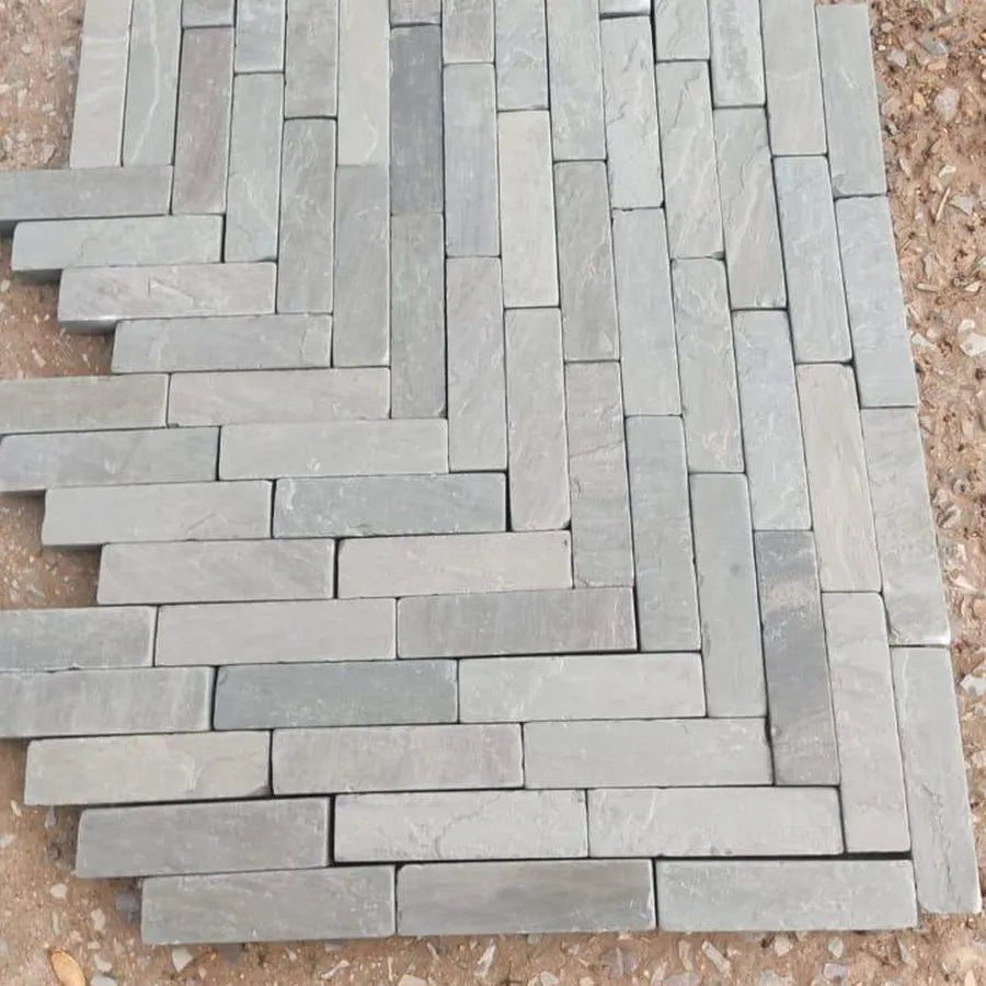 Kandla Grey Sandstone Tumbled Pavers 200x50x40mm, £53.99/m2