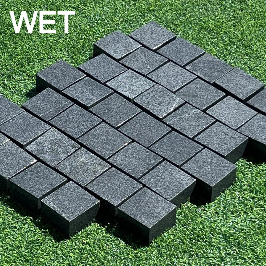 Sawn Granite Setts Mid Grey Flamed 100x100x50mm £59.11/m2