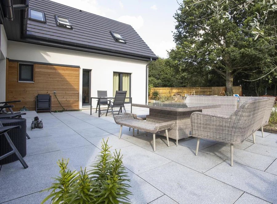 Silver Grey Granite Paving, Glacier Ice 900 x 600 x 25mm £29.69/m2