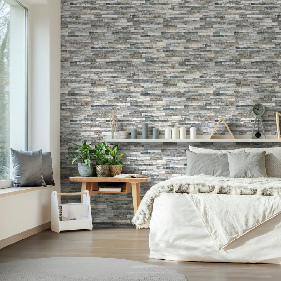 Grey Blend Italian Porcelain Split Face Effect Tiles £33.99/m2