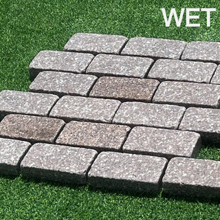 Rose Pink Granite Tumbled Setts 200x100x50mm From £56.79/m2