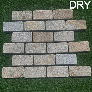 Yellow Gold Granite Tumbled Setts 200x100x50mm From £55.69/m2