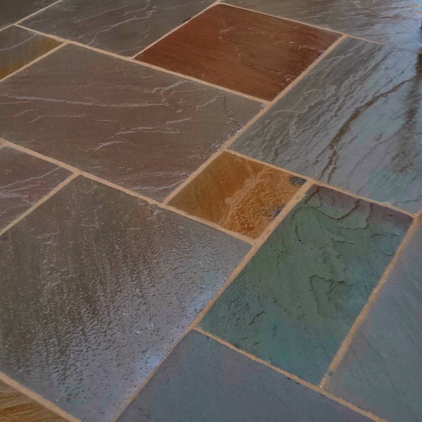Autumn Brown Indian Sandstone Paving Patio Packs 22mm Cal. £22.50/m2