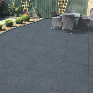 Dark Grey Porcelain Paving Slabs Belgium Stone Effect 900x600x20mm £22.19/m2