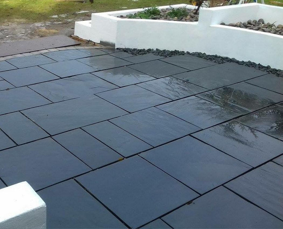 Black Slate Paving, China Slate Midnight Slabs 600 x 600