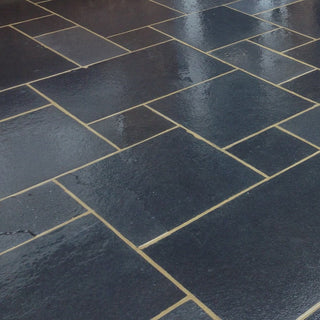 Kadapha Black Limestone Paving Slabs Patio Packs £22.19/m2