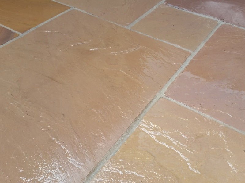 Raj Green Indian Sandstone Paving Slabs 900x600 22mm Calibrated £23.16/m2