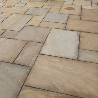 Rippon Buff Sandstone Paving Slabs 900x600 22mm Cal. £23.19/m2