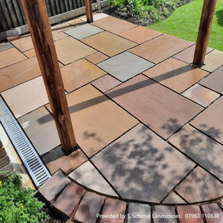 Raj Blend Sandstone Paving Slabs, 560 Series 5 Sizes 22mm Cal £22.39/m2