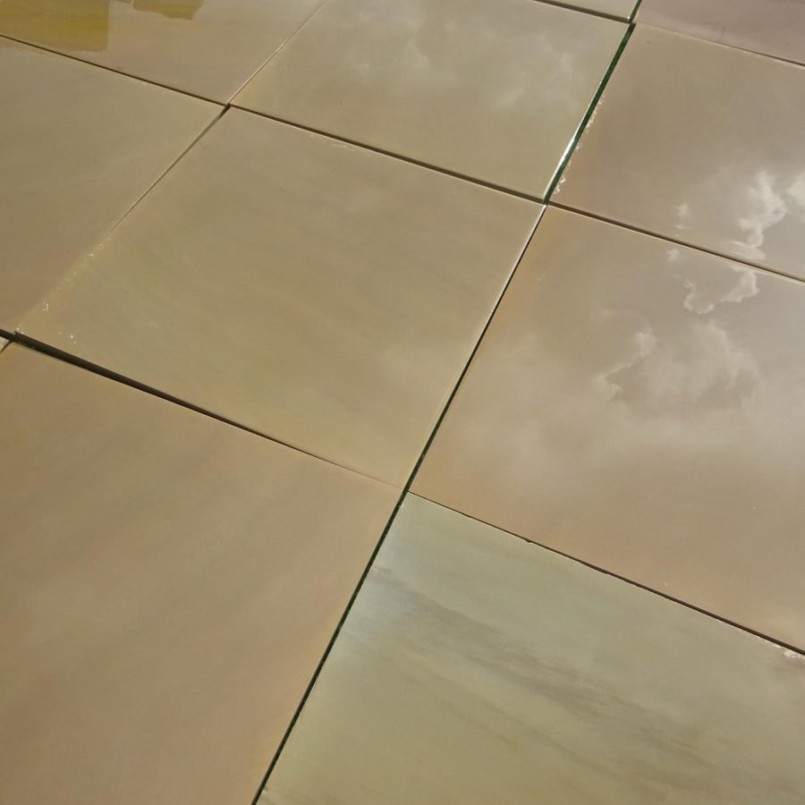 Raj Green Smooth Indian Sandstone Paving Sawn & Honed 600x600 £23.69/m2