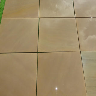 Raj Green Smooth Indian Sandstone Paving Sawn & Honed 600x600 £23.69/m2