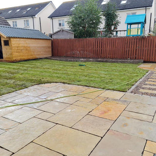 Tandur Yellow Limestone Patio Slabs Tumbled 22mm Cal. £25.98/m2