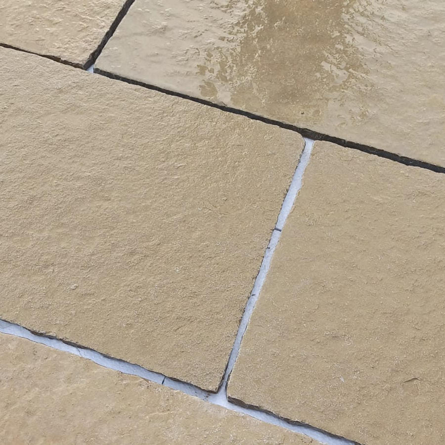 Tandur Yellow Limestone Tumbled 900x600 22mm Cal. £27.89/m2