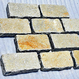 Tandur Yellow Limestone Setts & Cobbles 200 x 100 x 50 £39.50/m2