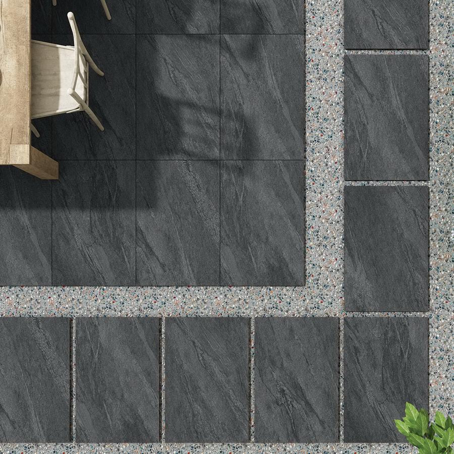 Anthracite Black Porcelain Paving Slabs 900x600x20mm £22.69/m2