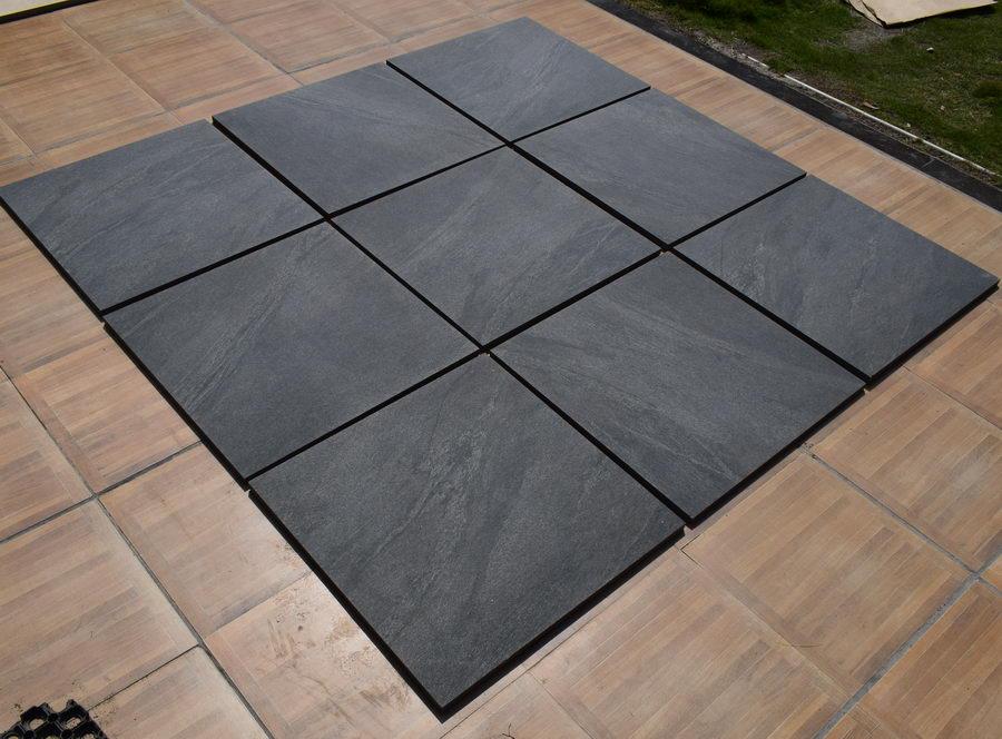 Anthracite Black Porcelain Paving Slabs 600x600x20mm £24.47/m2