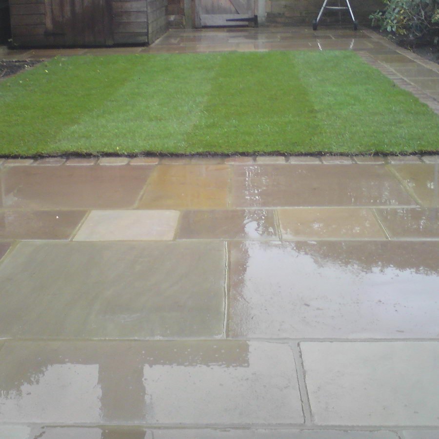 Autumn Brown Indian Sandstone Paving Patio Packs 22mm Cal. £22.50/m2