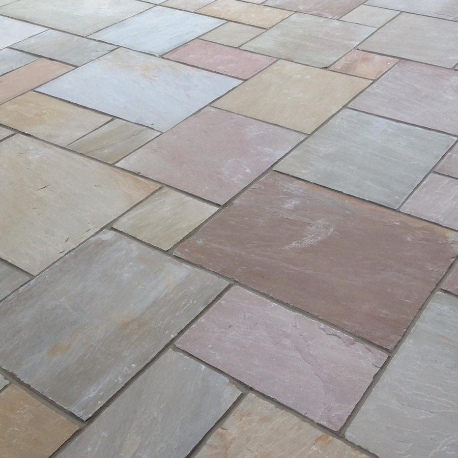 Autumn Brown Indian Sandstone Paving Patio Packs 22mm Cal. £20.99/m2