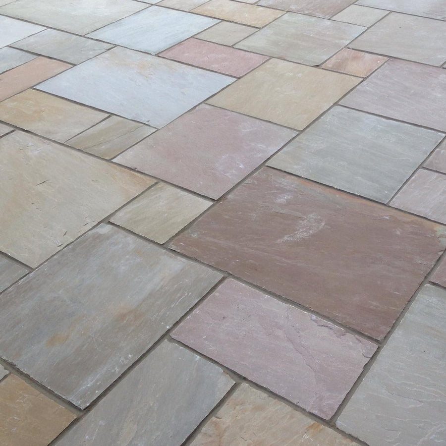 Autumn Brown Indian Sandstone Paving Patio Packs 22mm Cal. £22.50/m2