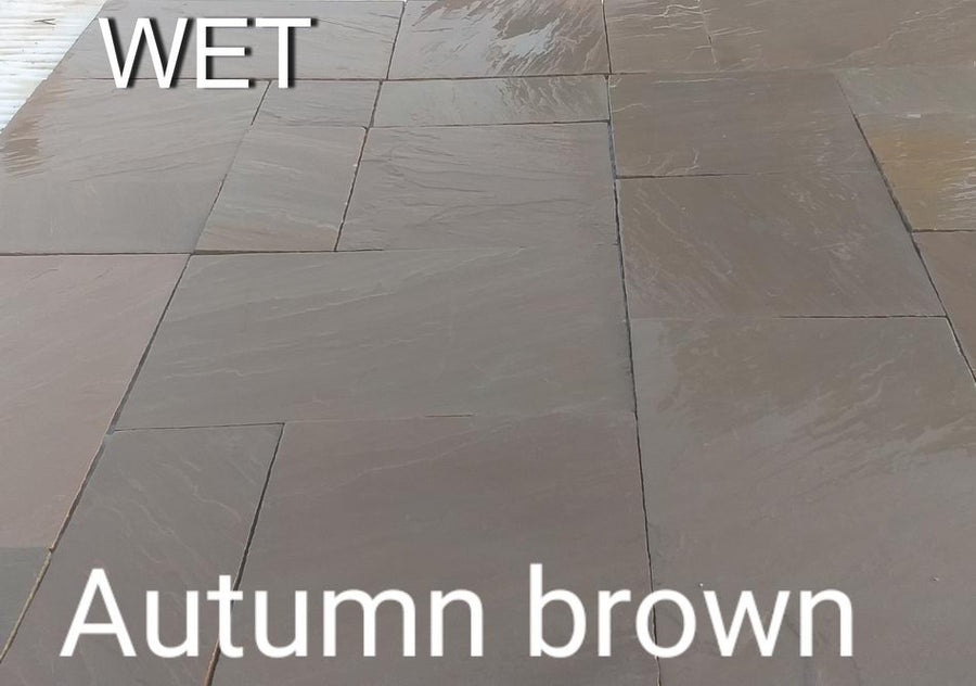 Autumn Brown Indian Sandstone Paving Slabs 900x600 22mm Cal. £19.99/m2