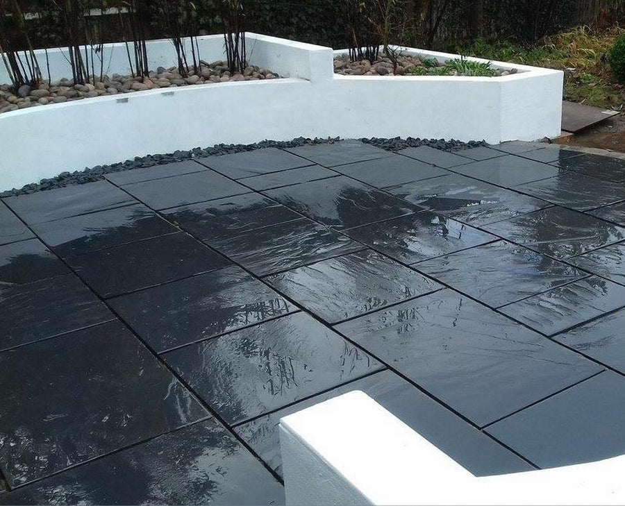 Black Slate Paving, China Slate Midnight Slabs 600 x 600