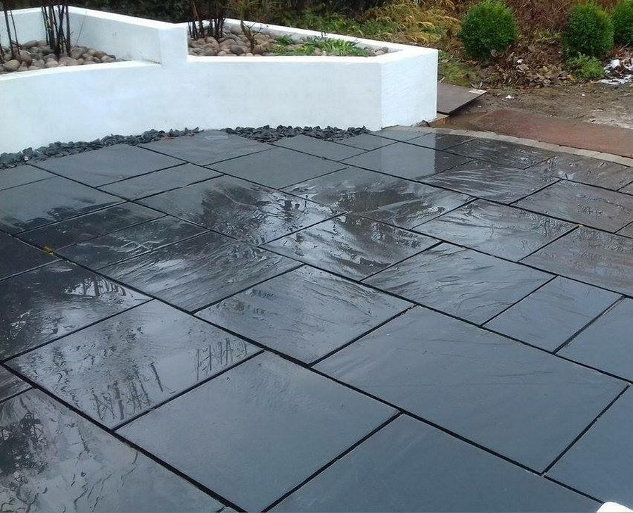 Black Slate Paving, China Slate Midnight Slabs 600 x 600