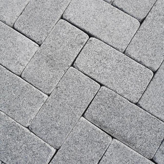 Tumbled Granite Setts, Paving Edging, Blue Black Cobbles 200x100x30mm £41.89/m2