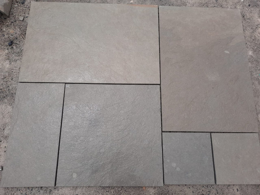 Dove Grey Limestone Paving Patio Packs, Sawn Edge 22 Cal. £21.69/m2