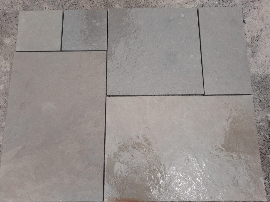 Dove Grey Limestone Paving Patio Packs, Sawn Edge 22 Cal. £21.69/m2