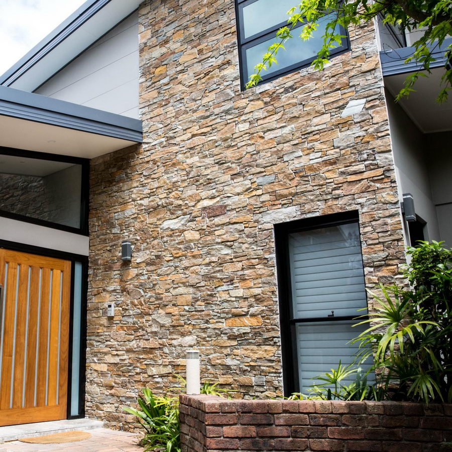 Gold Quartz Exterior Stone Cladding Z Panels 550x200 Stone Paving Direct