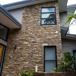 Exterior Stone Cladding, Gold Quartz Z Panels 550 x 200, £63.99/m2