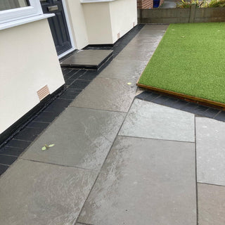 Dove Grey Limestone Paving, Sawn Edge 900x600 22mm Cal. £27.59m2