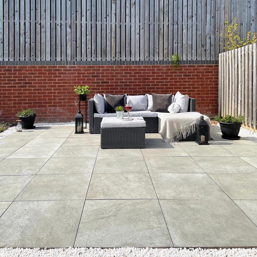 Hammer Grey Porcelain Paving Slabs 600x600x20mm £24.47/m2