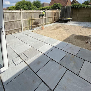 Kandla Grey Indian Sandstone Paving 600x600x22mm £21.65m2