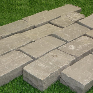 Kandla Grey Sandstone Setts & Cobbles 200 x 100 x 50mm, £40.29/m2