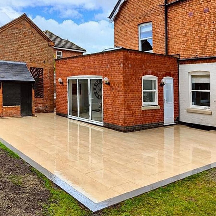 Hammer Beige Porcelain Paving Tiles 900x600x20 £21.59/m2