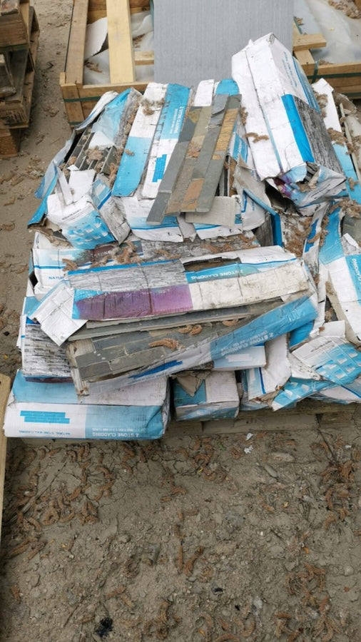Job Lot 12 - Multicolour Slate Split Face Tiles, Stone Cladding 550x150 *COLLECTION ONLY*