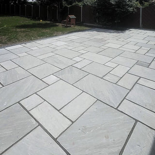 Kandla Grey Indian Sandstone Paving Slabs Patio Packs 22mm Cal. £22.79/m2